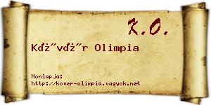 Kövér Olimpia névjegykártya